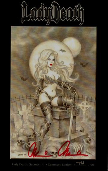 Lady Death: Secrets issue 1-F Cemetary Edition 1/99