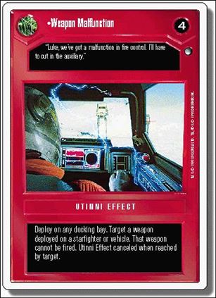 Star Wars: Hoth Revised (Base Set) card 33 Weapon Malfunction