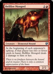 Magic the Gathering: Duel Decks: Ajani vs. Nicol Bolas card 48 Hellfire Mongrel