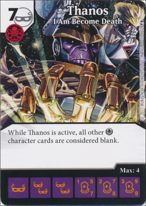 Marvel Dice Masters Guardians of the Galaxy  card 35 Thanos: I Am Become Death