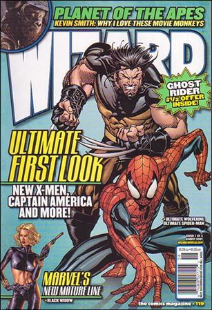 Wizard: The Comics Magazine issue 119 Andy Kubert Ultimate Wolverine & Spider-Man Cover