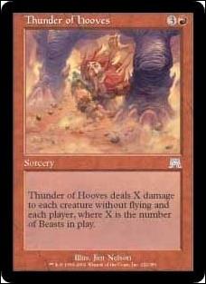 Magic the Gathering: Onslaught (Base Set) card 242 Thunder of Hooves