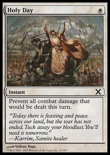 Magic the Gathering: 10th Edition (Base Set) card 21 Holy Day