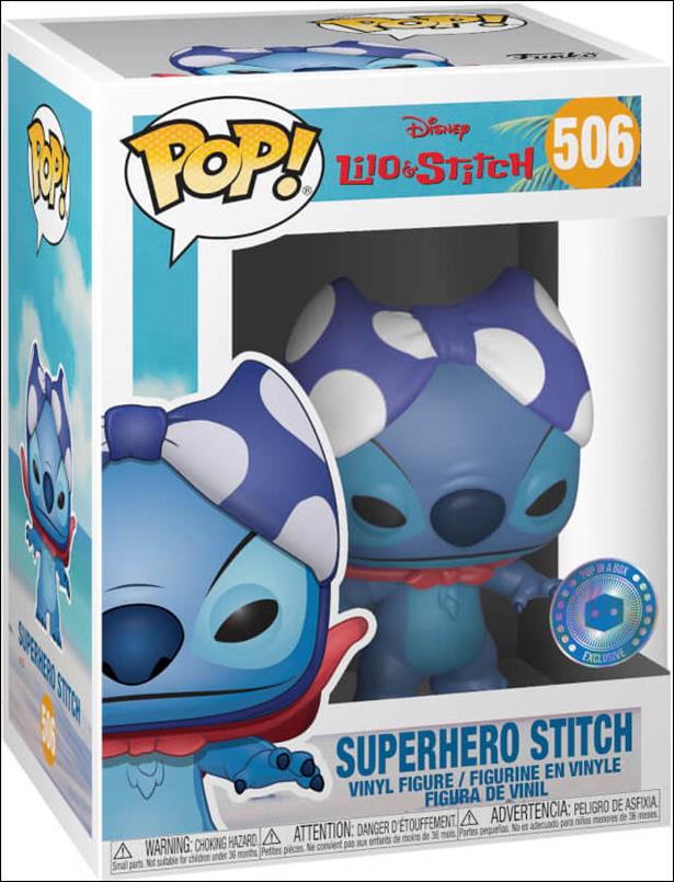 POP! Disney figure 506 Superhero Stitch Pop In A Box Exclusive