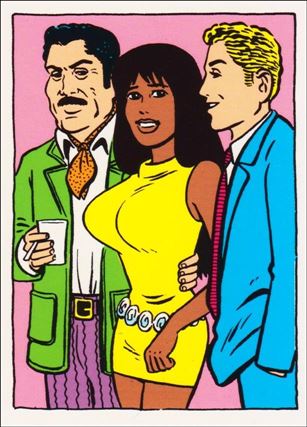 Love & Rockets (Base Set) card 34 Peter, Young Luba, Blas