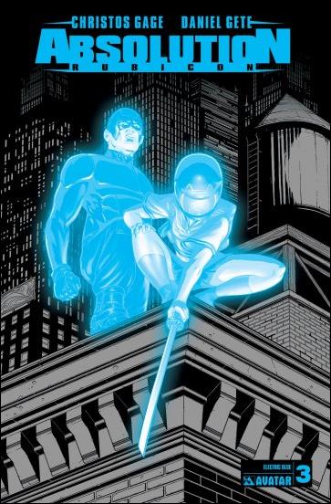 Absolution: Rubicon issue 3-D Electric Blue Cover 1:3