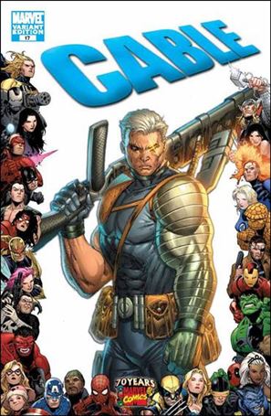Cable (2008) issue 17-B Rob Liefeld 1:10 70th Frame Cover