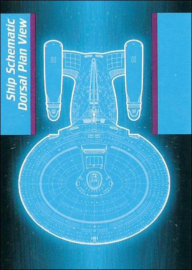 Star Trek: The Next Generation - Inaugural Edition (Base Set) card 45 Ship Schematic Dorsal Plan View