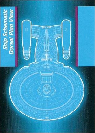 Star Trek: The Next Generation - Inaugural Edition (Base Set) card 45 Ship Schematic Dorsal Plan View