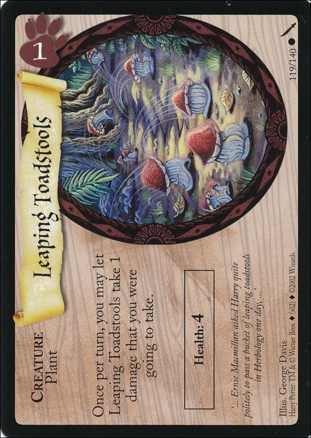Harry Potter: Chamber of Secrets (Base Set) card 119 Leaping Toadstools