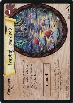 Harry Potter: Chamber of Secrets (Base Set) card 119 Leaping Toadstools