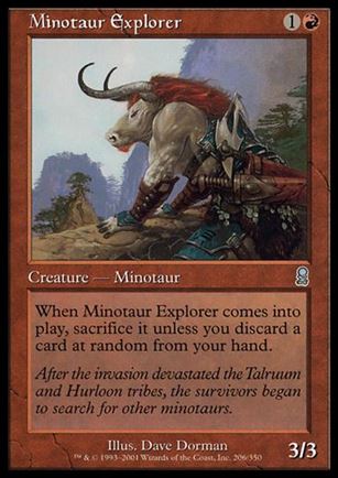 Magic the Gathering: Odyssey (Base Set) card 206 Minotaur Explorer