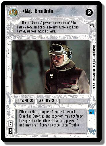 Star Wars: Hoth Limited (Base Set) card 97 Major Bren Derlin