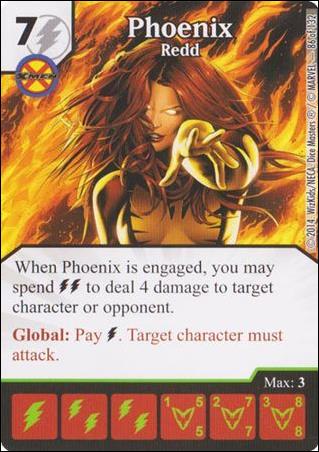 Marvel Dice Masters Avengers vs. X-Men  card 86 Phoenix: Redd