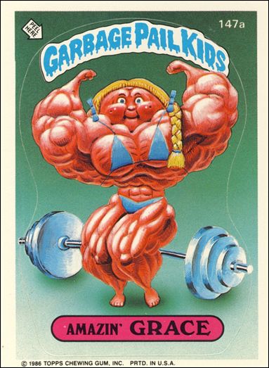 Garbage Pail Kids: Series 04 (Base Set) card 147a Amazin' Grace