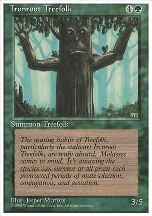 Magic the Gathering: 4th Edition (Base Set) card 253 Ironroot Treefolk