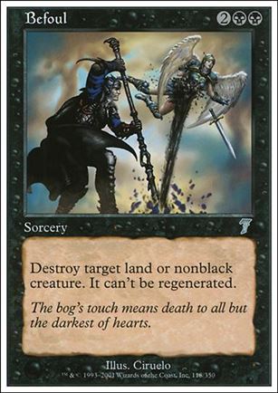 Magic the Gathering: 7th Edition (Base Set) card 118 Befoul