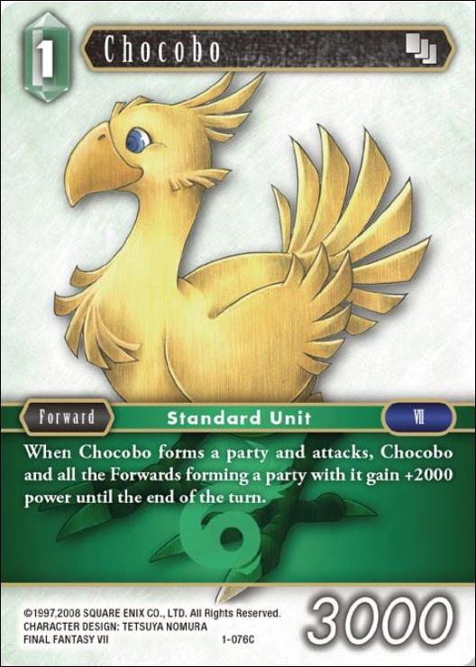 Final Fantasy Trading Card Game: Opus I (Base Set) card 076C Chocobo