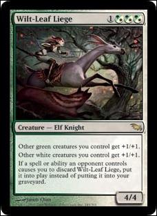 Magic the Gathering: Shadowmoor (Base Set) card 245 Wilt-Leaf Liege