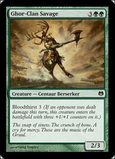 Magic the Gathering: Duel Decks: Heroes vs. Monsters (Base Set) card 53 Ghor-Clan Savage