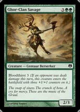 Magic the Gathering: Duel Decks: Heroes vs. Monsters (Base Set) card 53 Ghor-Clan Savage