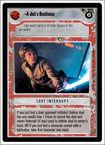 Star Wars: Tatooine Limited (Base Set) card 75 A Jedi's Resilience