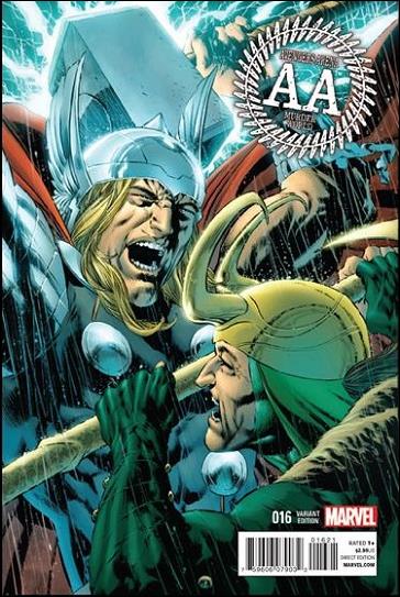 Avengers Arena issue 16-B Mike Perkins 1:20 "Thor Battle" Cover