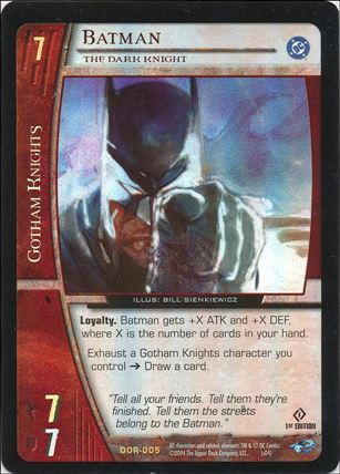 DC Origins: VS System (Parallel Foil Set) card DOR-005 Batman (The Dark Knight)