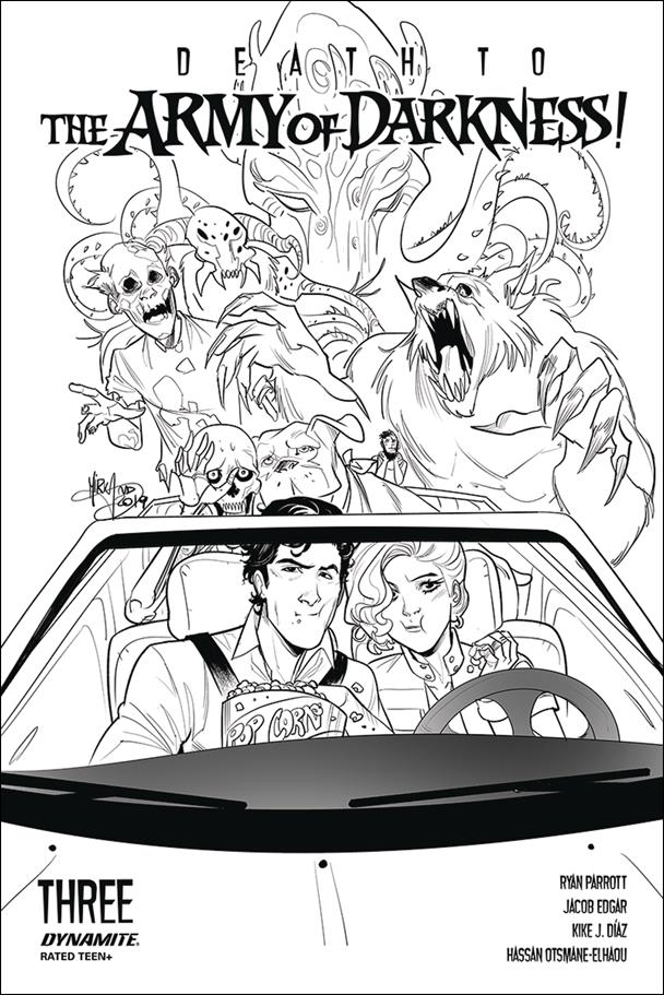 Death to the Army of Darkness issue 3-E Mirka Andolfo 1:10 Black & White Cover
