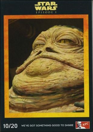 Star Wars: Episode I The Phantom Menace Kentucky Fried Chicken UK (Promo) card 10/20 Jabba the Hutt