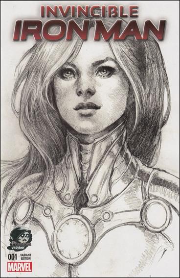 Invincible Iron Man (2015)  issue 1-YJ Siya Oum Phantom Sketch Cover