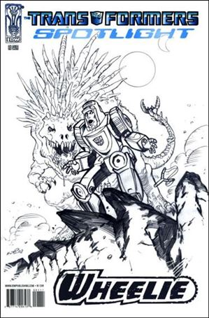 Transformers Spotlight issue nn15-C Wheelie - Black & White Retro Cover