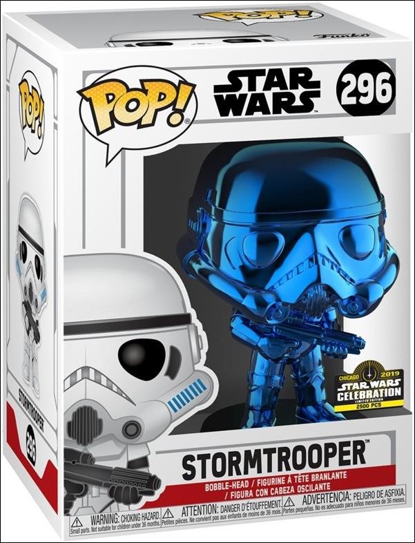 POP! Star Wars figure 296 Stormtrooper (Blue Chrome) SW Celebration 1/2500