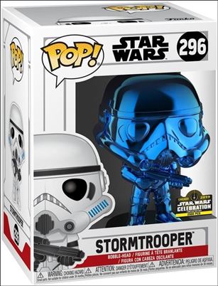 POP! Star Wars figure 296 Stormtrooper (Blue Chrome) SW Celebration 1/2500