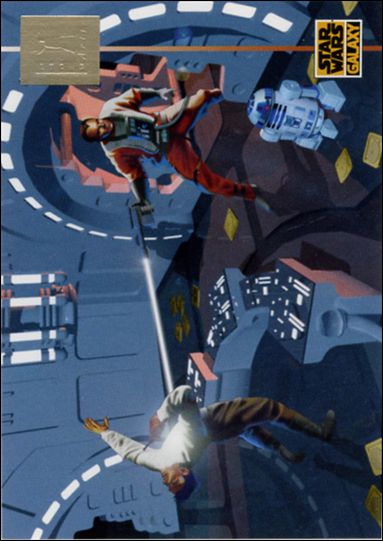 Star Wars Galaxy: Series 3 (LucasArts Subset) card L10 Keyan Farlander Shooting an Imperial Officer