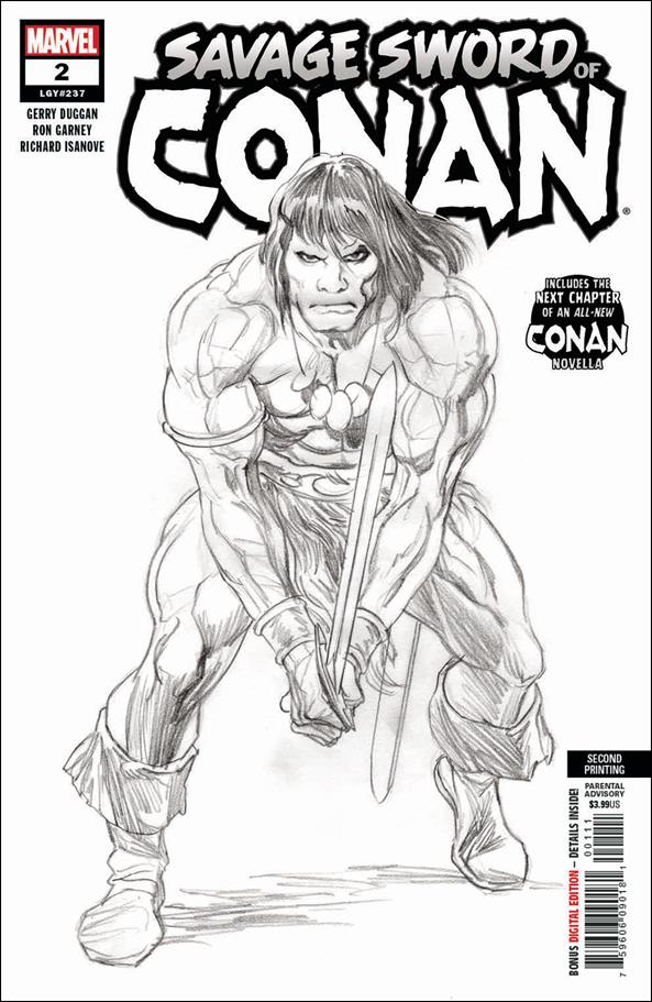 Savage Sword of Conan (2019) issue 2-D Alex Ross Black & White Cover (Second Printing)