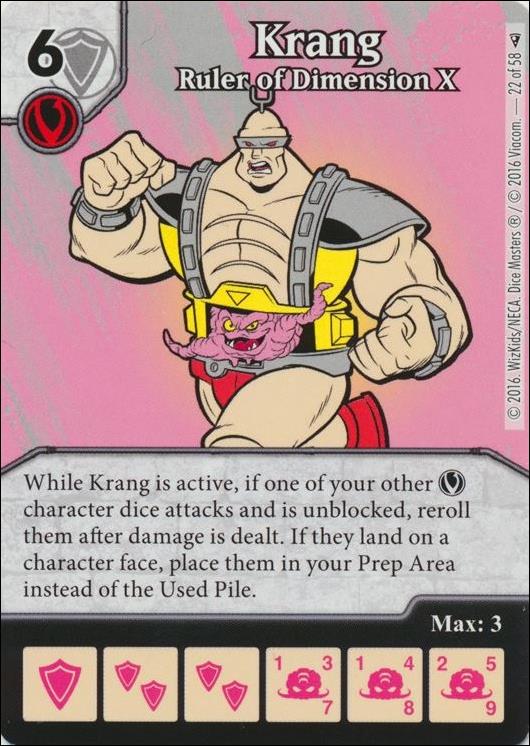 Dice Masters Teenage Mutant Ninja Turtles  card 22 Krang - Ruler of Dimension X