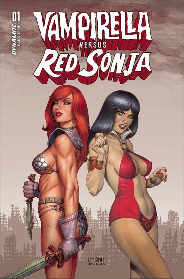 Vampirella Versus Red Sonja issue 1-B Joseph Michael Linsner Cover