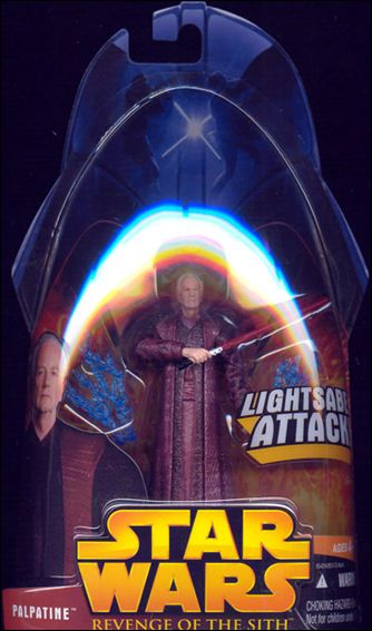 Star Wars: Revenge of the Sith 3 3/4" Basic Action Figures figure 35 Palpatine (Lightsaber Attack!) - Red Lightsaber