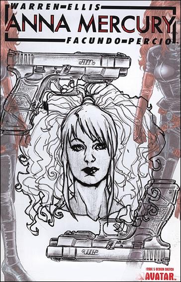Anna Mercury issue 5-E Design Sketch Cover 1:15