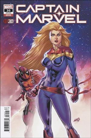 Captain Marvel (2019) issue 30-B Rob Liefeld Deadpool 30 Years Cover