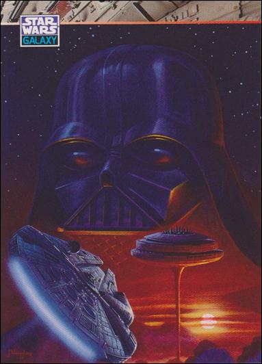 Star Wars Galaxy: Series 2 (Base Set) card 158 Darth Vader's Presence Looms Over Cloud City