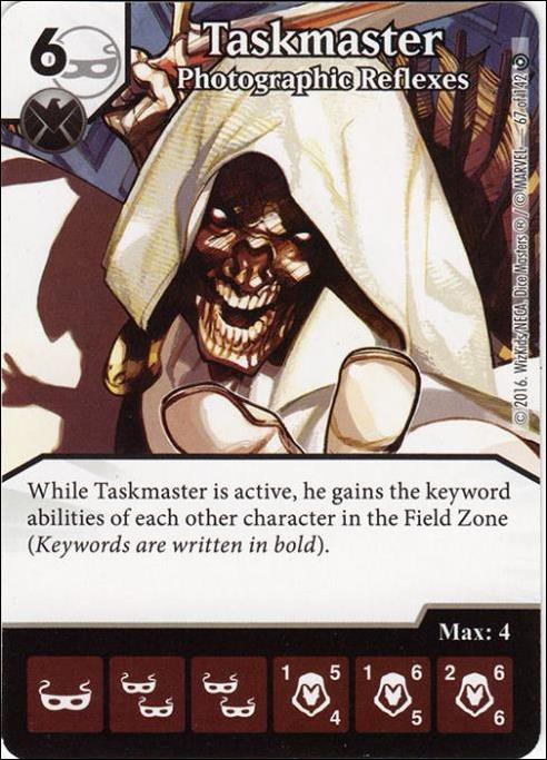 Marvel Dice Masters Civil War card 67 Taskmaster: Photographic Reflexes