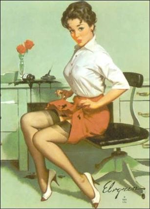 Elvgren's Calendar Pinups (Base Set) card 47 Stenographer