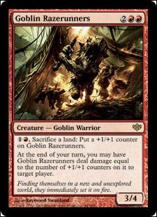 Magic the Gathering: Conflux (Base Set) card 64 Goblin Razerunners