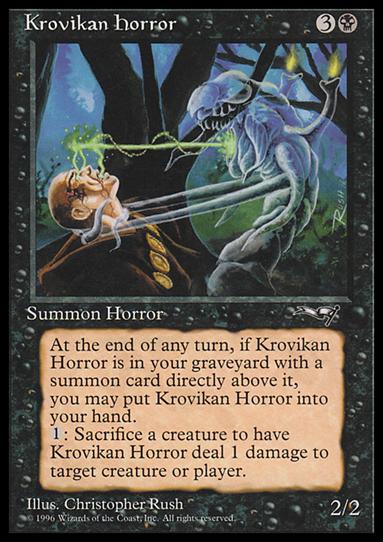 Magic the Gathering: Alliances (Base Set) card 53 Krovikan Horror