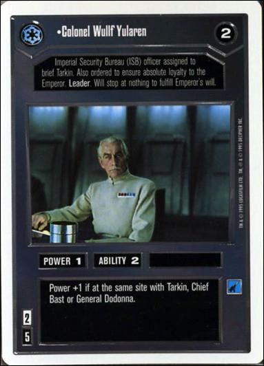 Star Wars: Premiere Unlimited (Base Set) card 25 Colonel Wullf Yularen