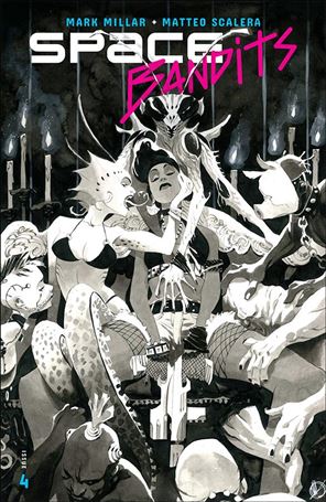 Space Bandits issue 4-B Matteo Scalera Black & White Cover