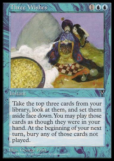 Magic the Gathering: Visions (Base Set) card 45 Three Wishes