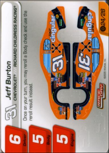 NASCAR Race Day 2005 (Base Set) card 24.1 Jeff Burton